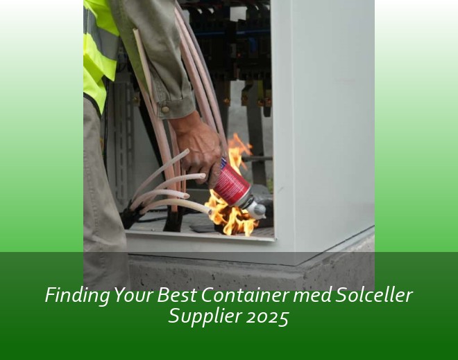Finding Your Best Container med Solceller Supplier 2025